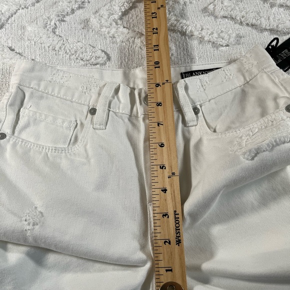 NWT BLANKNYC The Madison Crop High Waist Jeans Raw Hem White Size 24 - Picture 6 of 15